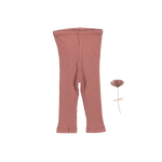 Lovely Littles The Legging - Rosewood Ribbed - 