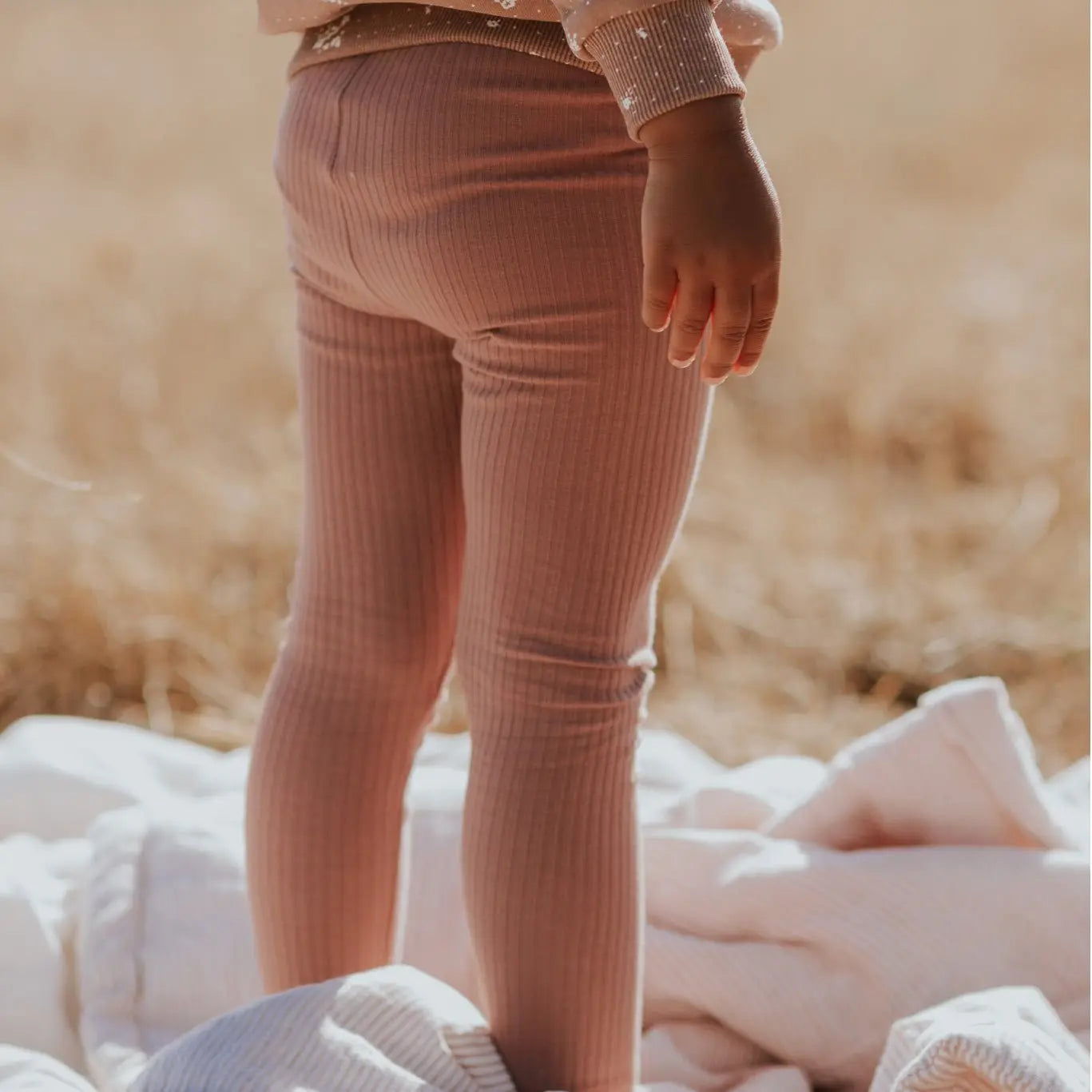 Lovely Littles The Legging - Rosewood Ribbed - 
