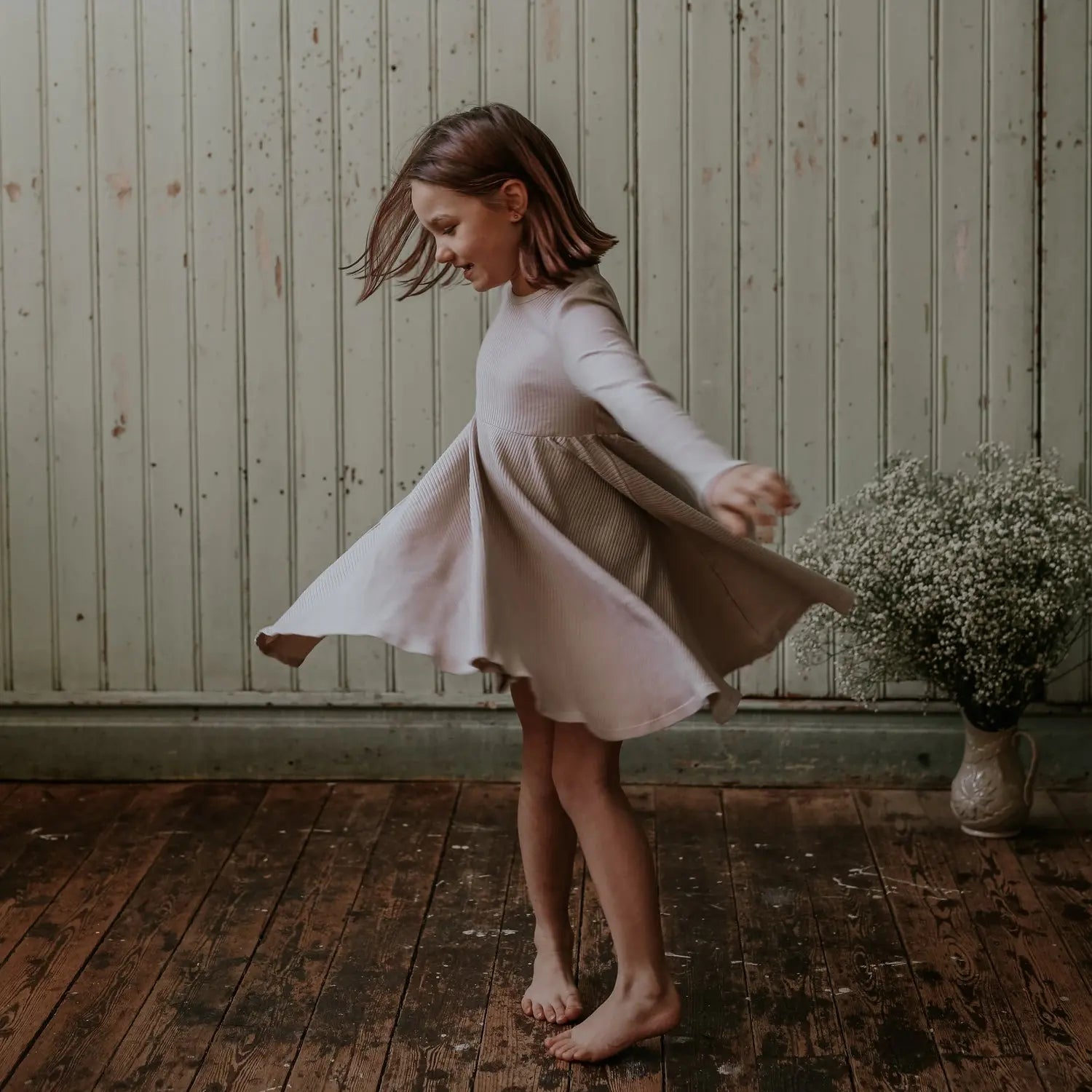 Lovely Littles The Long Sleeve Dress - Mauve - 