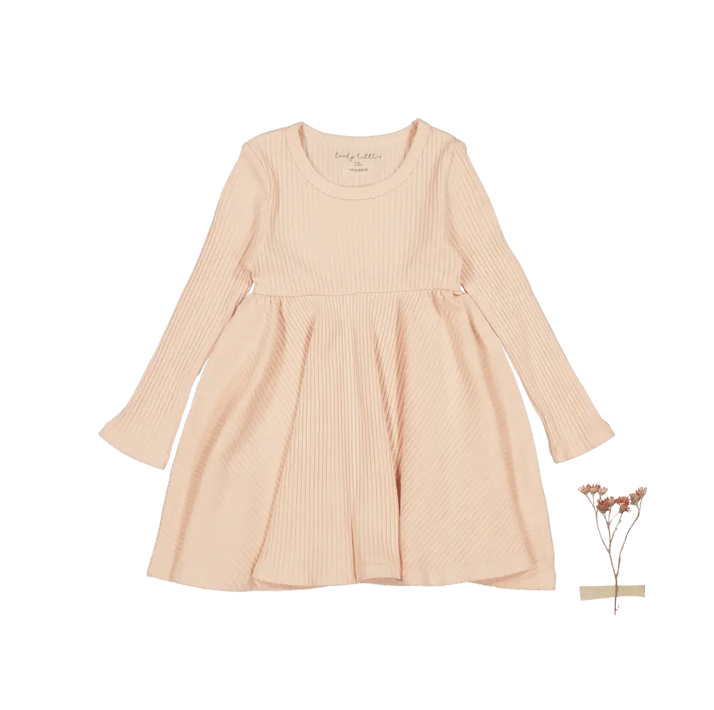Lovely Littles The Long Sleeve Dress - Powder - 