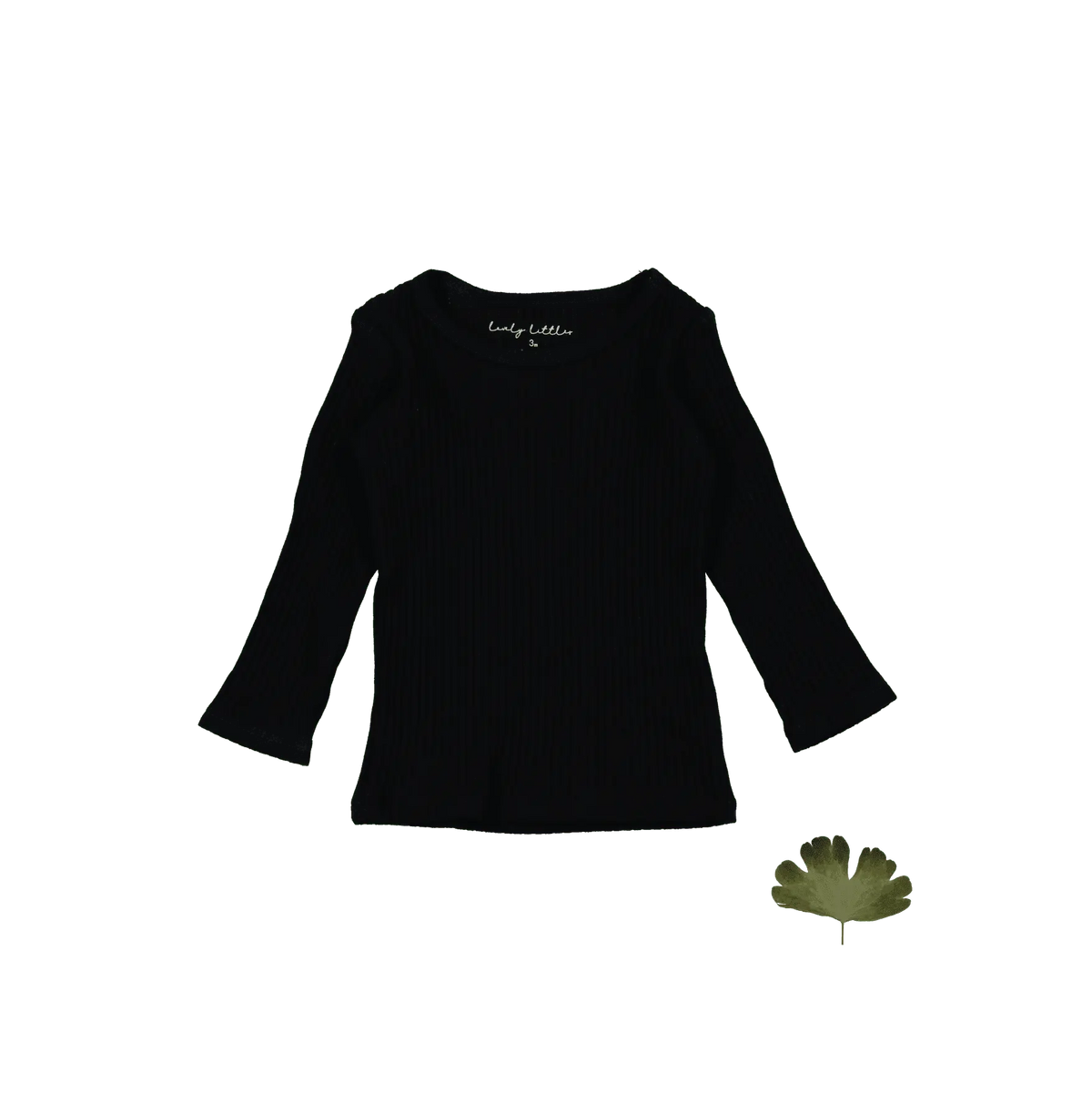 The Long Sleeve Tee - Black Ribbed - Sleeve, Long-sleeved T-shirt, Active Shirt, Sweater, Top | Everetts Place