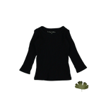 The Long Sleeve Tee - Black Ribbed - Sleeve, Long-sleeved T-shirt, Active Shirt, Sweater, Top | Everetts Place