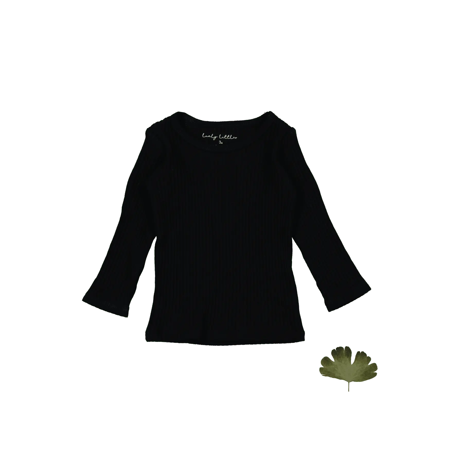 The Long Sleeve Tee - Black Ribbed - Sleeve, Long-sleeved T-shirt, Active Shirt, Sweater, Top | Everetts Place