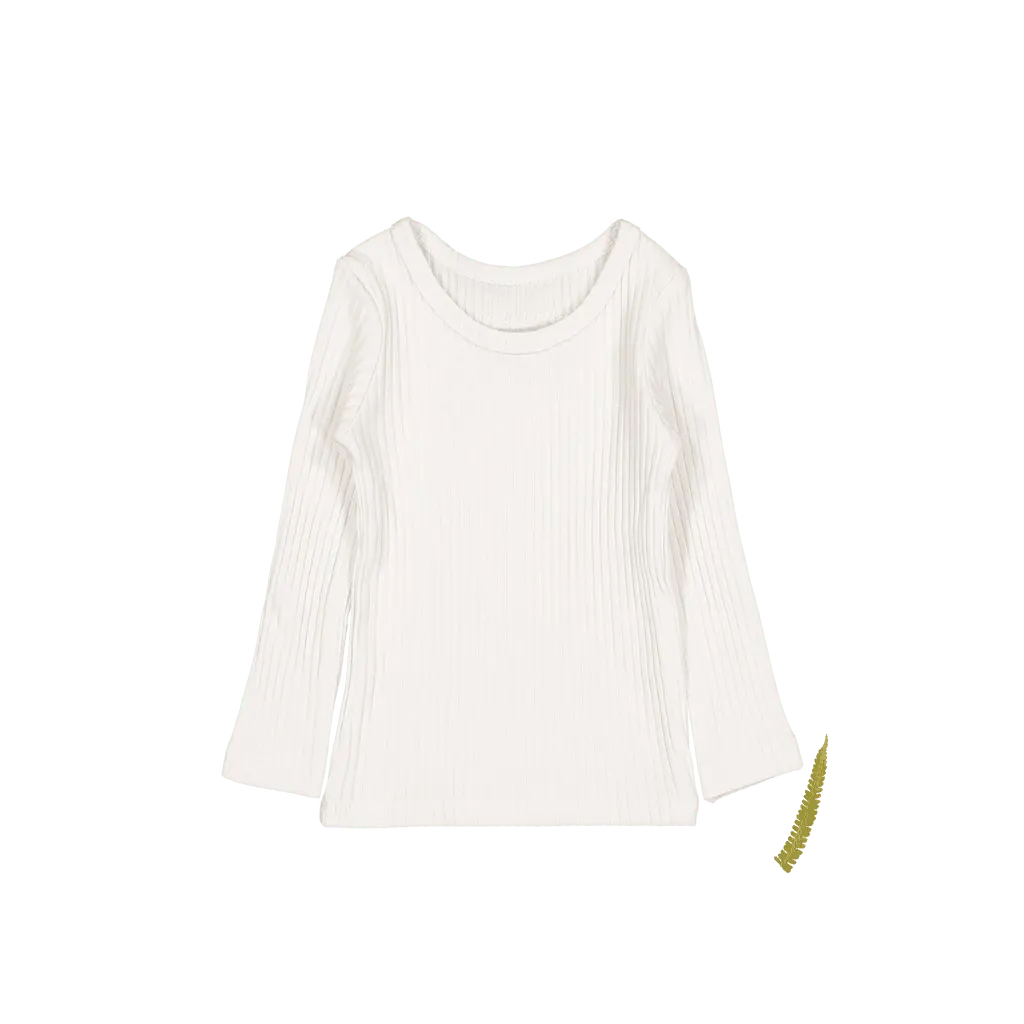 The Long Sleeve Tee - Pearl - Sleeve, White, Textile, Fashion, Long-sleeved T-shirt | Everetts Place