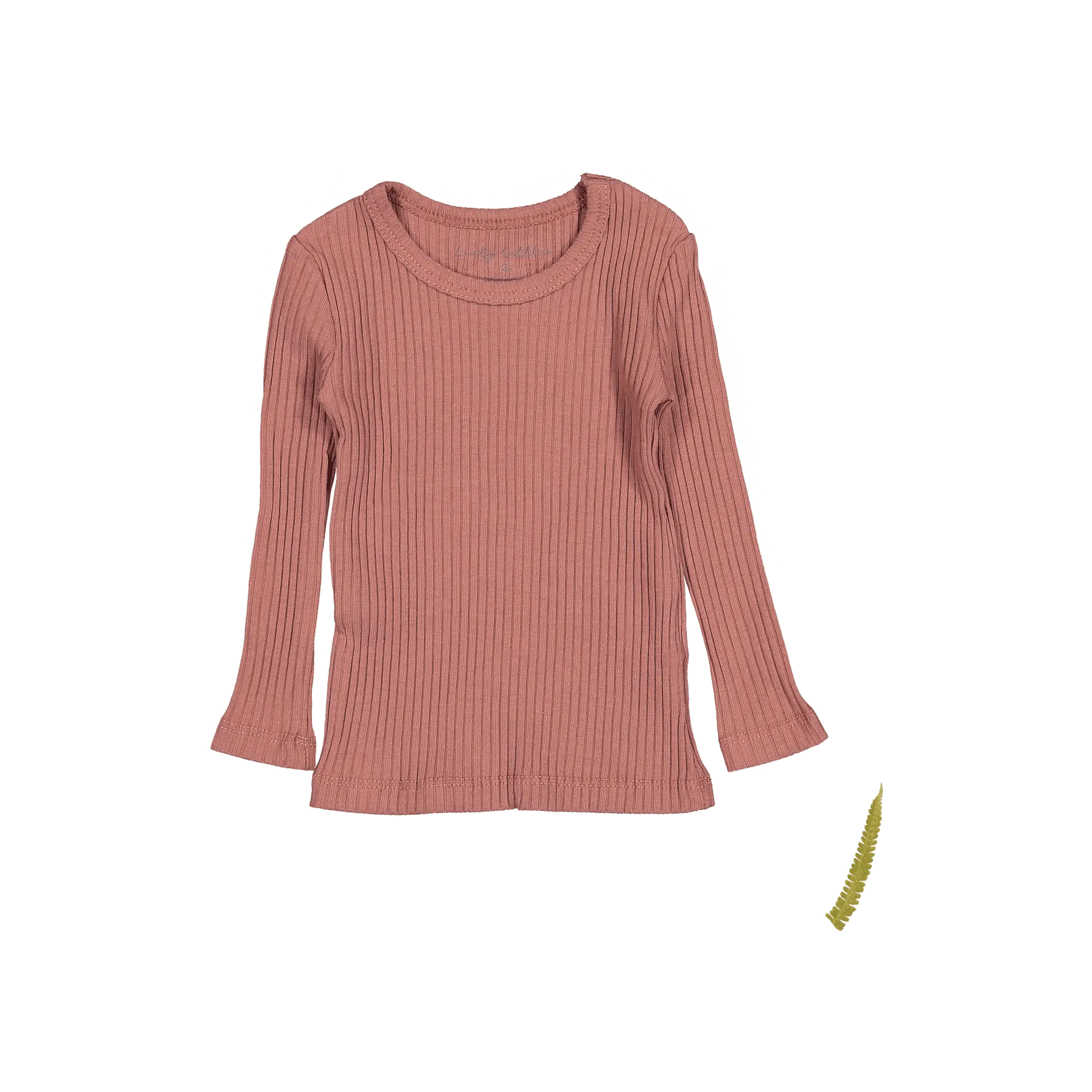 The Long Sleeve Tee - Rosewood Ribbed - Sleeve, Red, Fashion, Textile, Pink | Everetts Place