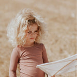 Lovely Littles The Long Sleeve Tee - Rosewood Ribbed - 