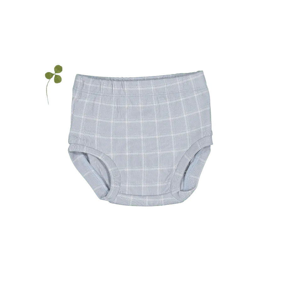 The Printed Bloomer - Blue Grid - Baby & Toddler Clothing, Undergarment, Underpants, Briefs, Plaid | Everetts Place
