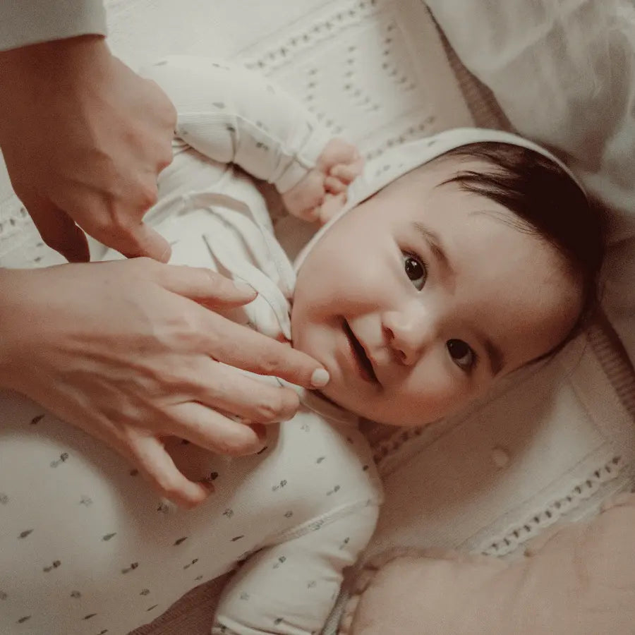 Lovely Littles The Printed Bonnet - Abby Blue - 