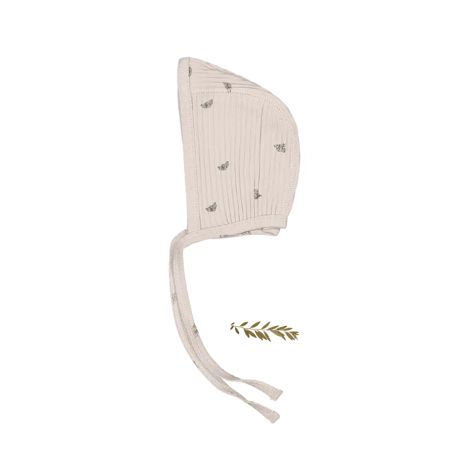 The Printed Bonnet - Bee - White | Everetts Place