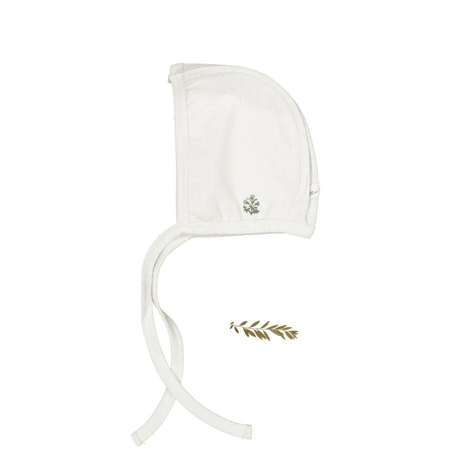 The Printed Bonnet - Zara Embroider Blue - White, Costume Hat, Hat | Everetts Place