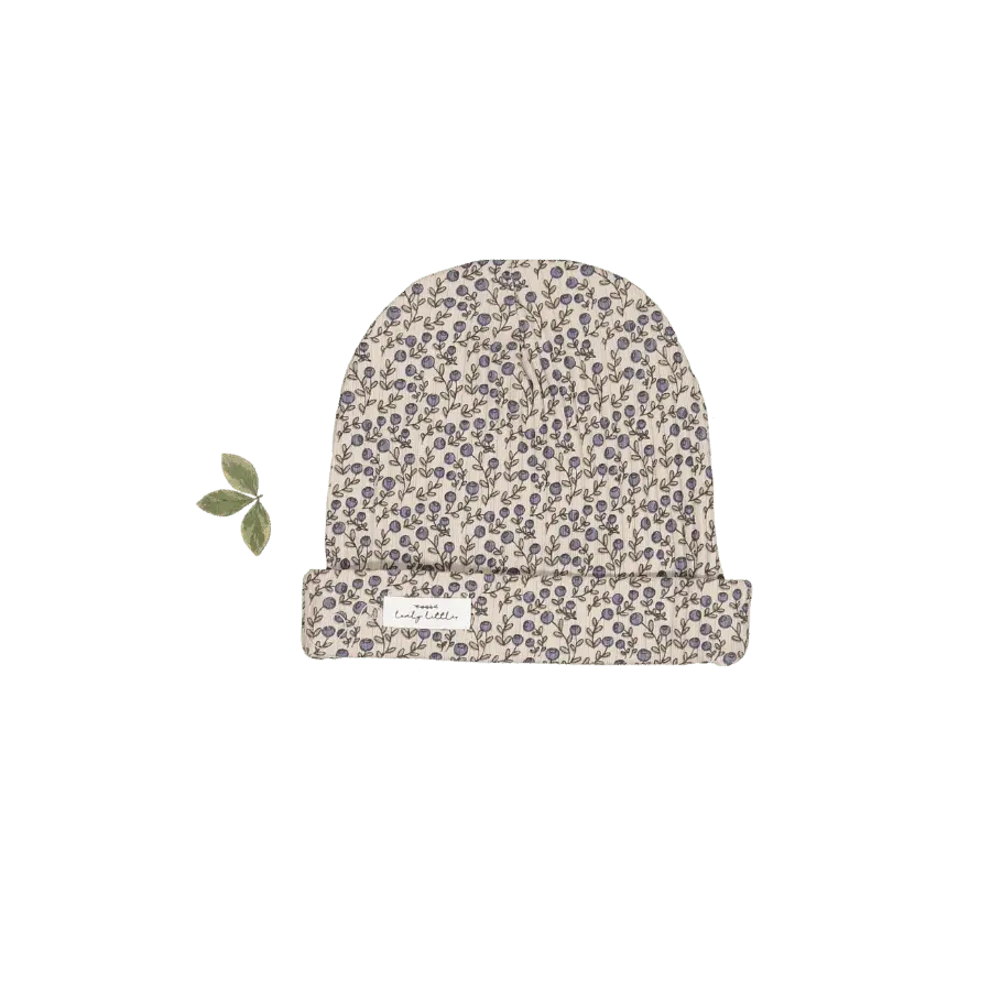 The Printed Hat -  Blueberry - Headgear, Knit cap, Beanie, Wool, Woolen | Everetts Place
