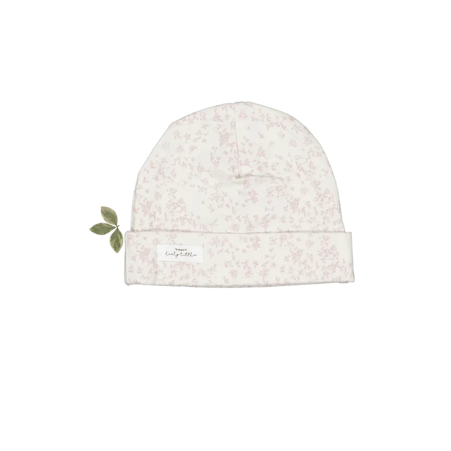 The Printed Hat - Flutter Pink - White, Headgear, Label, Knit cap, Beanie | Everetts Place