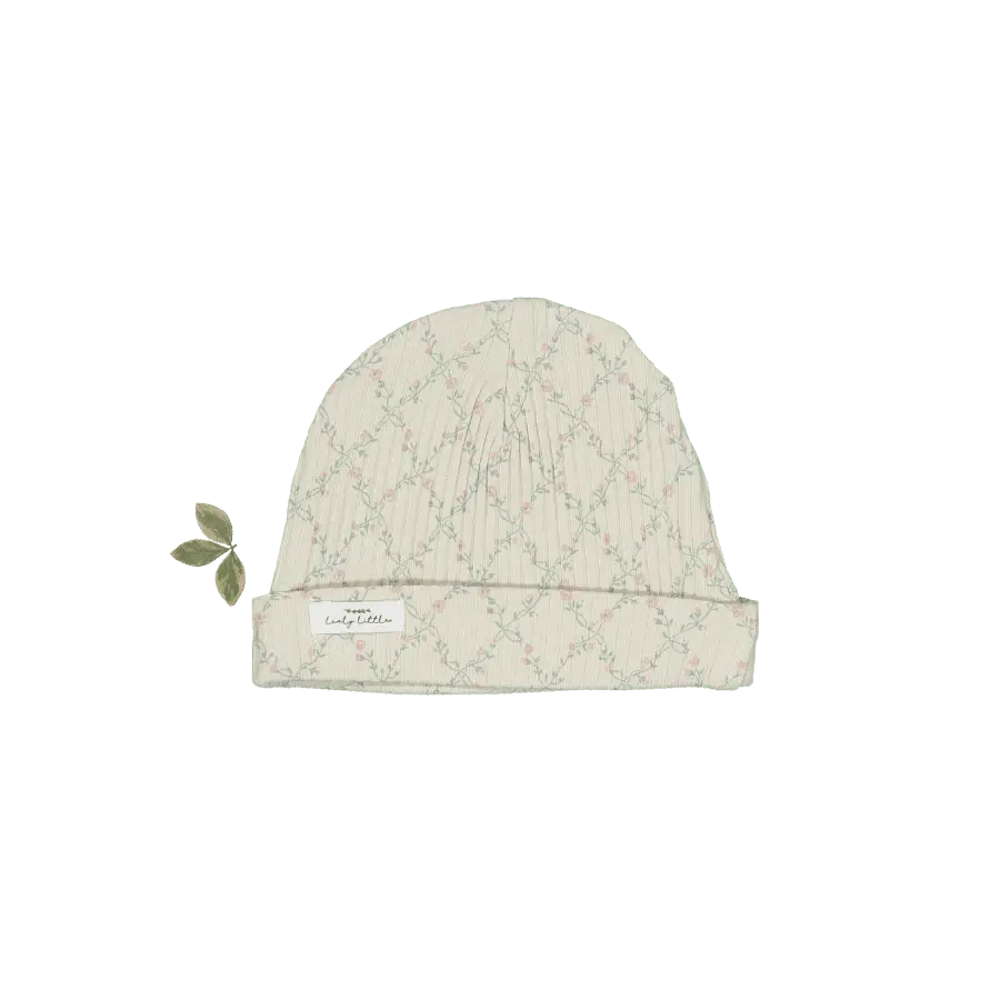 The Printed Hat - Lattice Pink - Knit cap, Beanie, Hat | Everetts Place