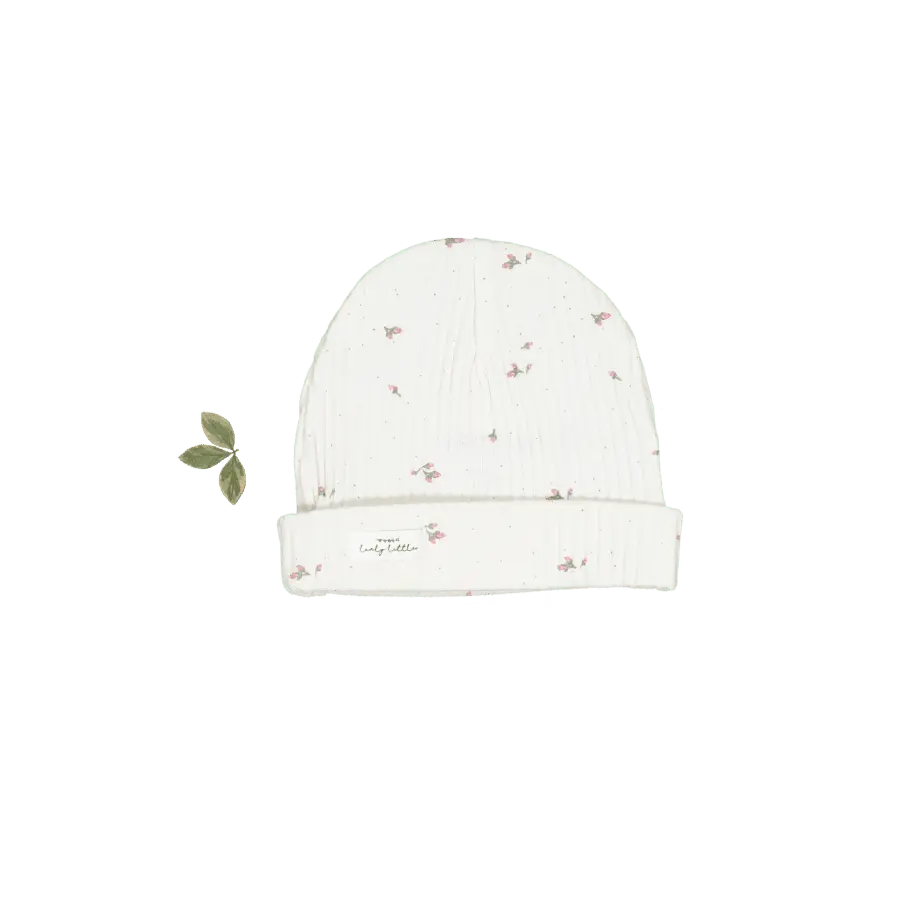 The Printed Hat -  Rosebud - Headgear, Knit cap, Beanie, Wool, Woolen | Everetts Place