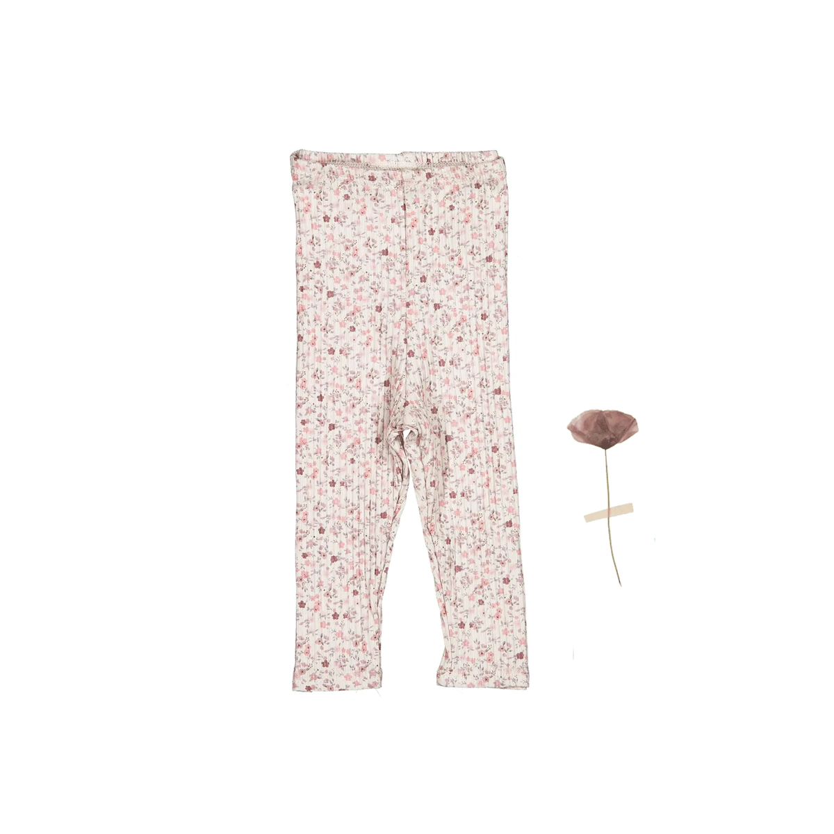 Lovely Littles The Printed Legging - Dusty Mauve Floral - 