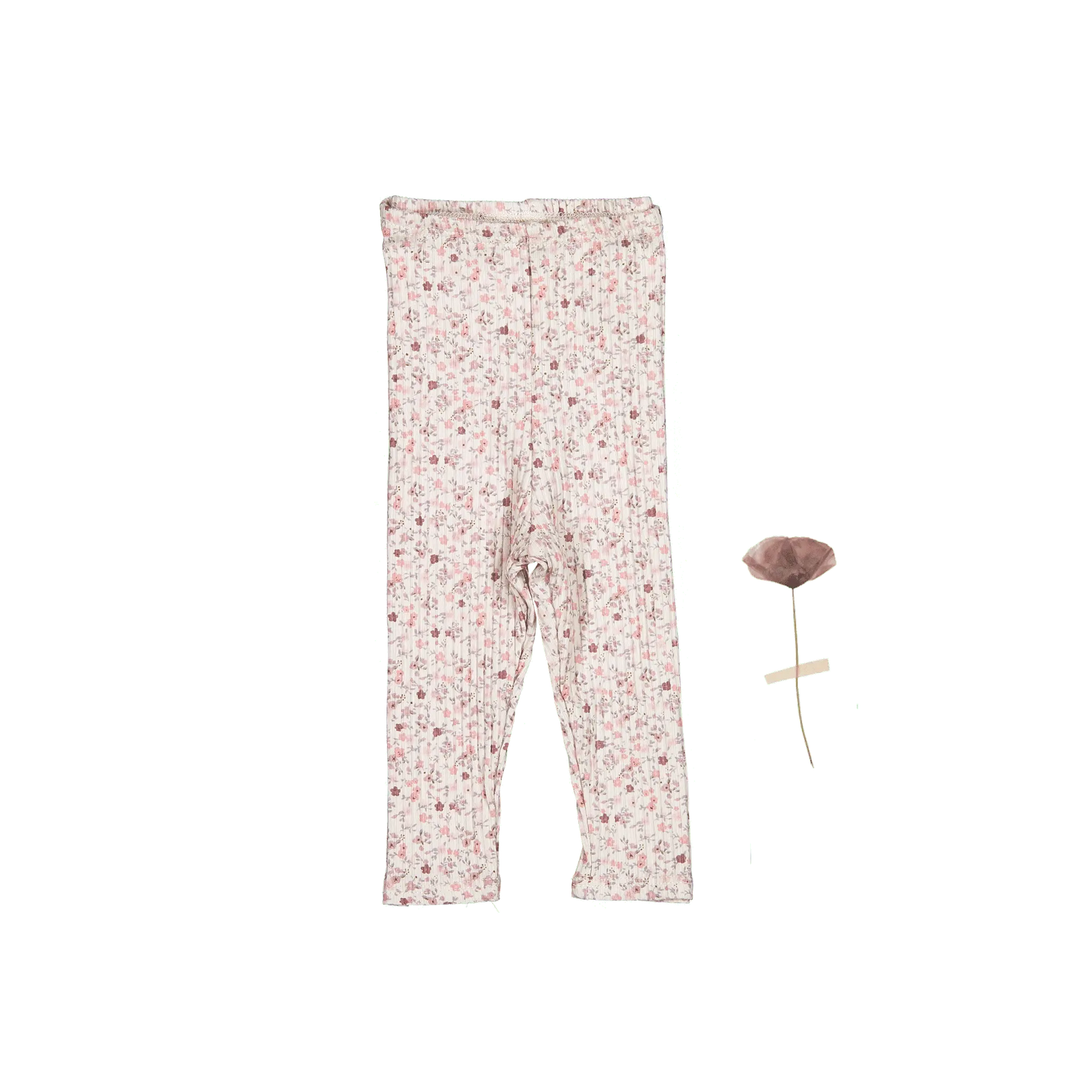 Lovely Littles The Printed Legging - Dusty Mauve Floral - 