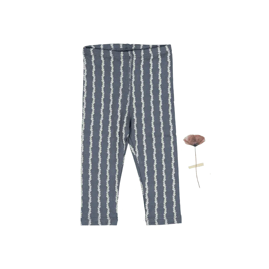 The Printed Legging -  Linear Stem - Textile, Active Pants, Pattern, Button, Leggings | Everetts Place