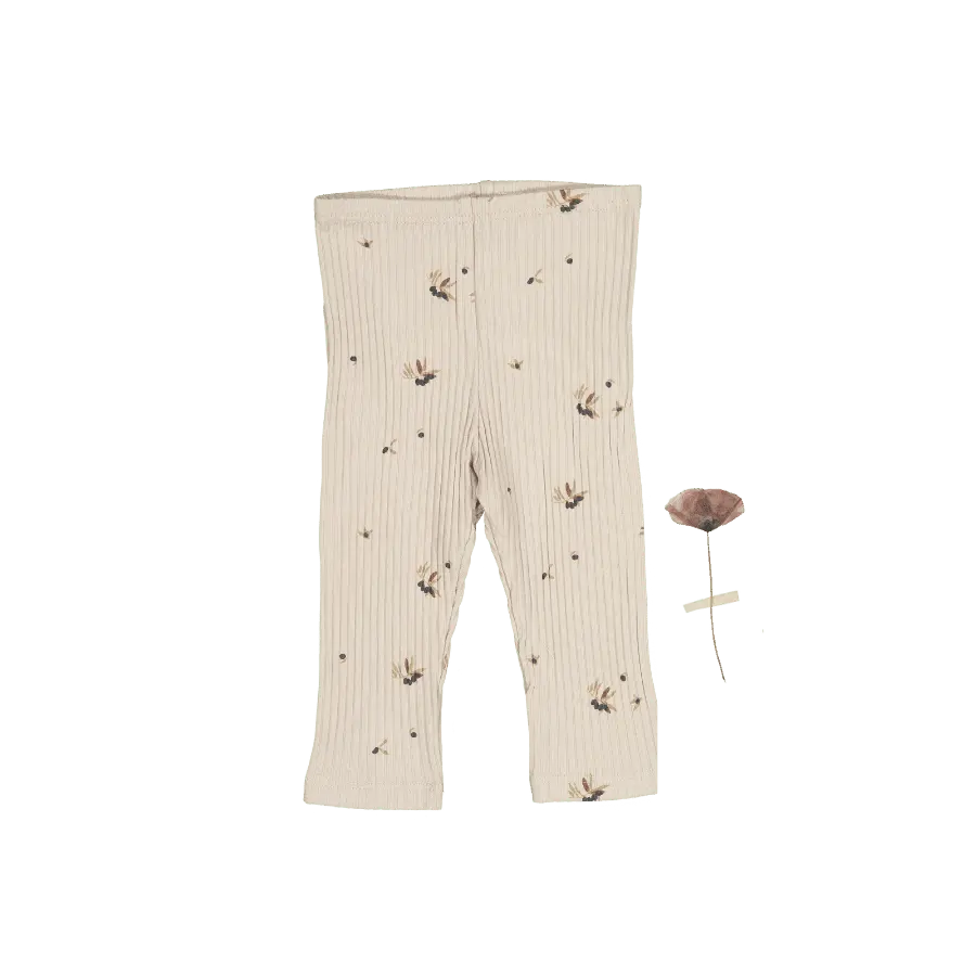The Printed Legging -  Olive - White, Pajamas, Button, Natural material, Pattern | Everetts Place