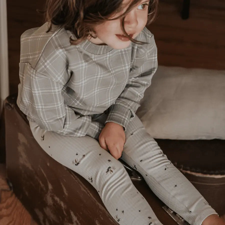 Lovely Littles The Printed Legging - Olive - 