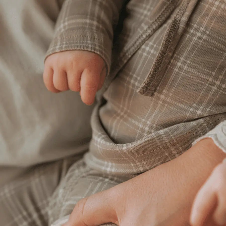 Lovely Littles The Printed Legging - Taupe Check - 