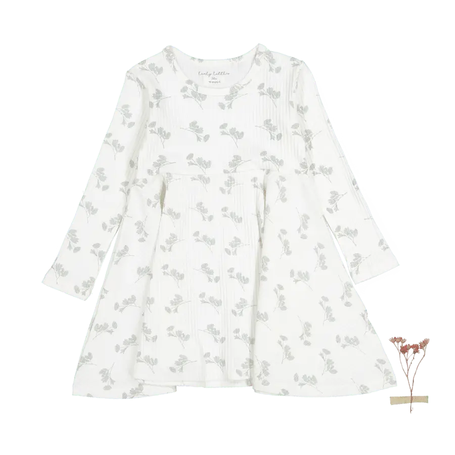 The Printed Long Sleeve Dress - Celia - Sleeve, White, Dress, Day Dress, One-piece garment | Everetts Place