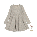 The Printed Long Sleeve Dress - Elise Ribbed - Sleeve, One-piece garment, Day Dress, Textile, Fashion | Everetts Place
