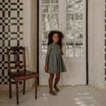 Lovely Littles The Printed Long Sleeve Dress - Linear Stem - 
