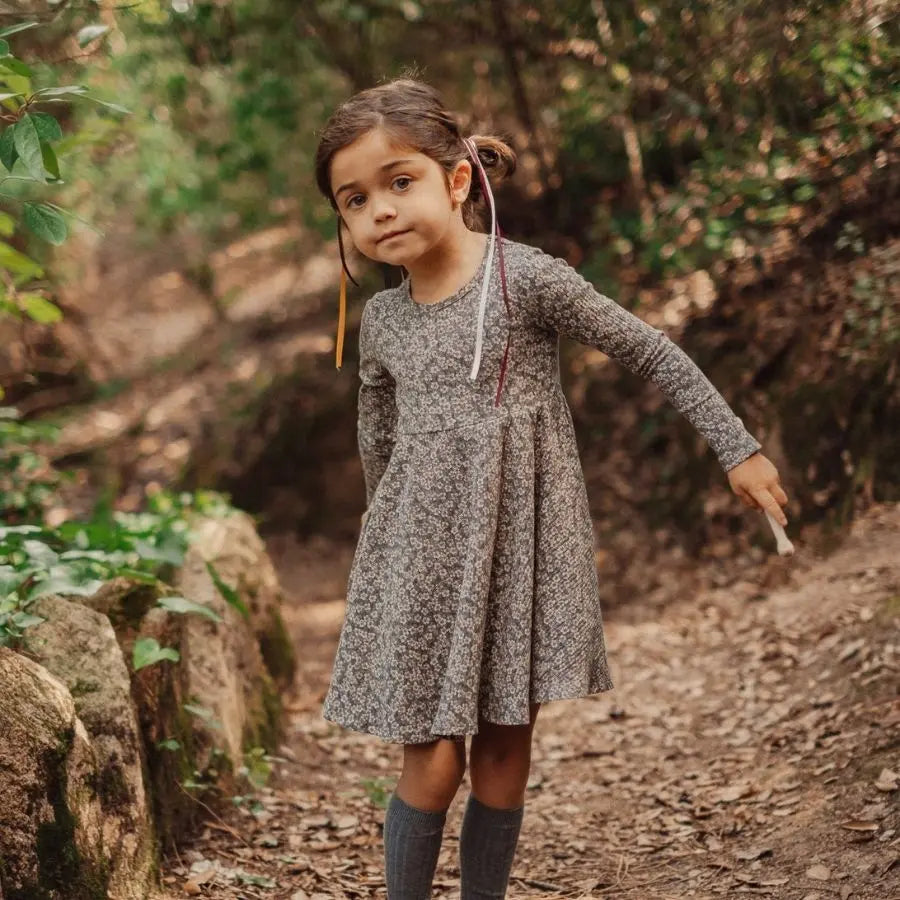 The Printed Long Sleeve Dress - Madeline - One-piece garment, Child, People in nature, Day Dress, Waist | Everetts Place