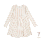 The Printed Long Sleeve Dress - Rose Stripe - Sleeve, Fashion, One-piece garment, Day Dress, Dress | Everetts Place