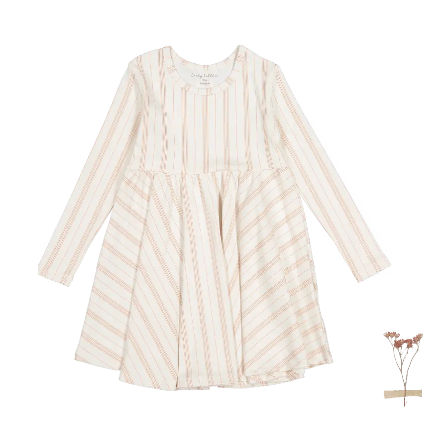 The Printed Long Sleeve Dress - Rose Stripe - Sleeve, Fashion, One-piece garment, Day Dress, Dress | Everetts Place