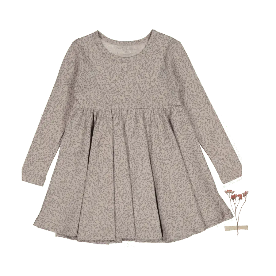 Lovely Littles The Printed Long Sleeve Dress - Vine - 