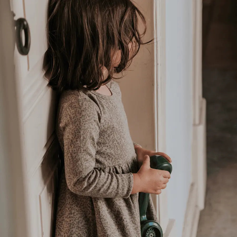 Lovely Littles The Printed Long Sleeve Dress - Vine - 