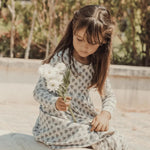 Lovely Littles The Printed Long Sleeve Dress - Vintage Rose - 