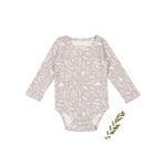 The Printed Long Sleeve Onesie - Signature - Sleeve, Textile, Baby & Toddler Clothing, Grey, Pattern | Everetts Place