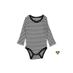 The Printed Long Sleeve Onesie - Stripe - Sleeve, White, Baby & Toddler Clothing, Textile, Black | Everetts Place