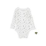The Printed Long Sleeve Onesie - Tulip - Sleeve, White, Baby & Toddler Clothing, Infant bodysuit, Clothing | Everetts Place