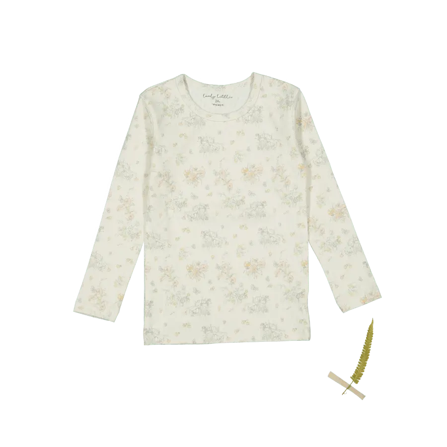 The Printed Long Sleeve Tee - Amelia - Sleeve, Long-sleeved T-shirt, Active Shirt, Sweater, Pattern | Everetts Place