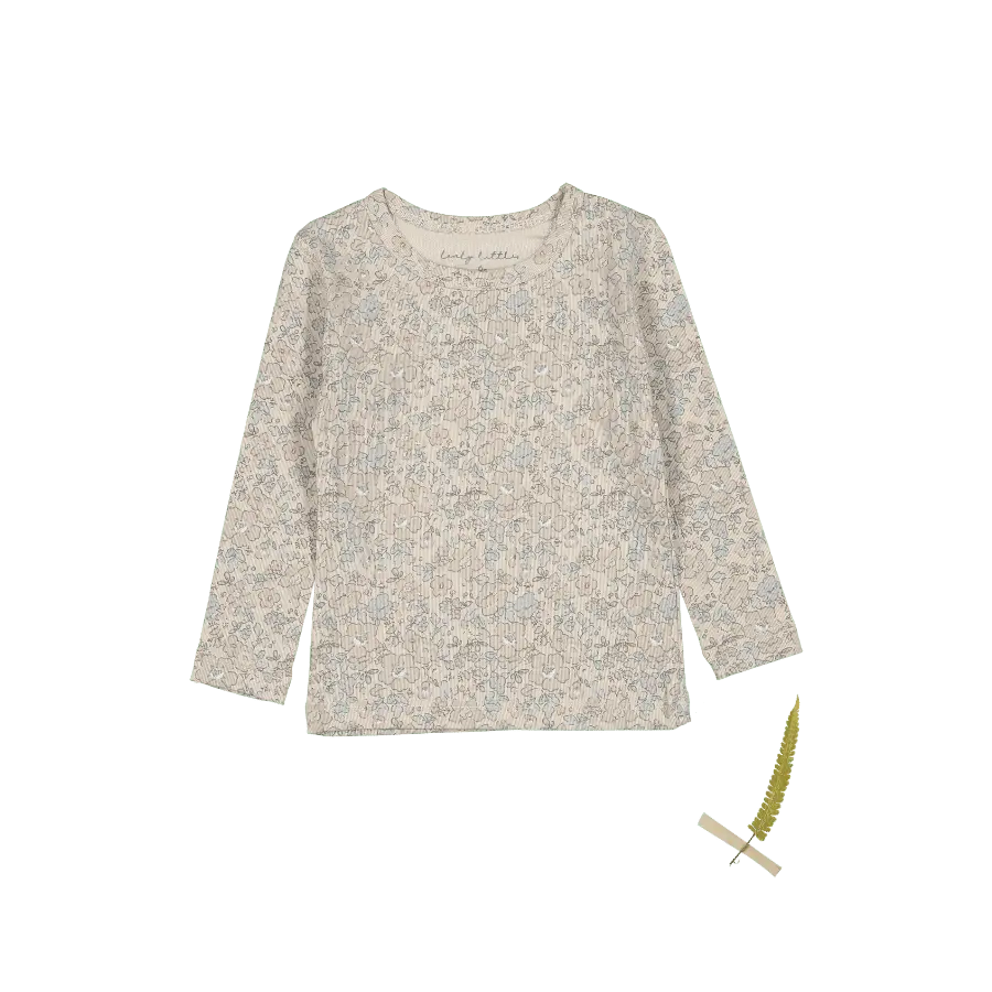 The Printed Long Sleeve Tee - Elise - Sleeve, Textile, Long-sleeved T-shirt, Wool, Active Shirt | Everetts Place