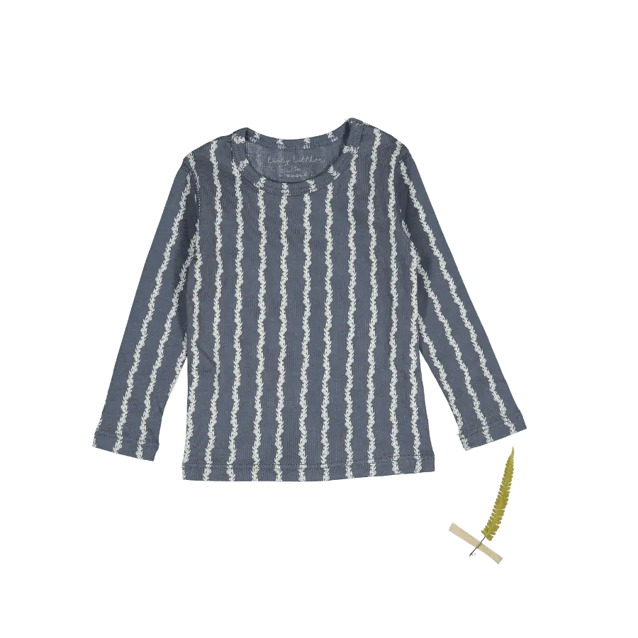 The Printed Long Sleeve Tee -  Linear Stem - Sleeve, Textile, Wool, Woolen, Knitting | Everetts Place