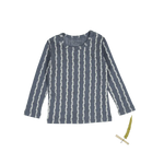 The Printed Long Sleeve Tee -  Linear Stem - Sleeve, Textile, Wool, Woolen, Knitting | Everetts Place