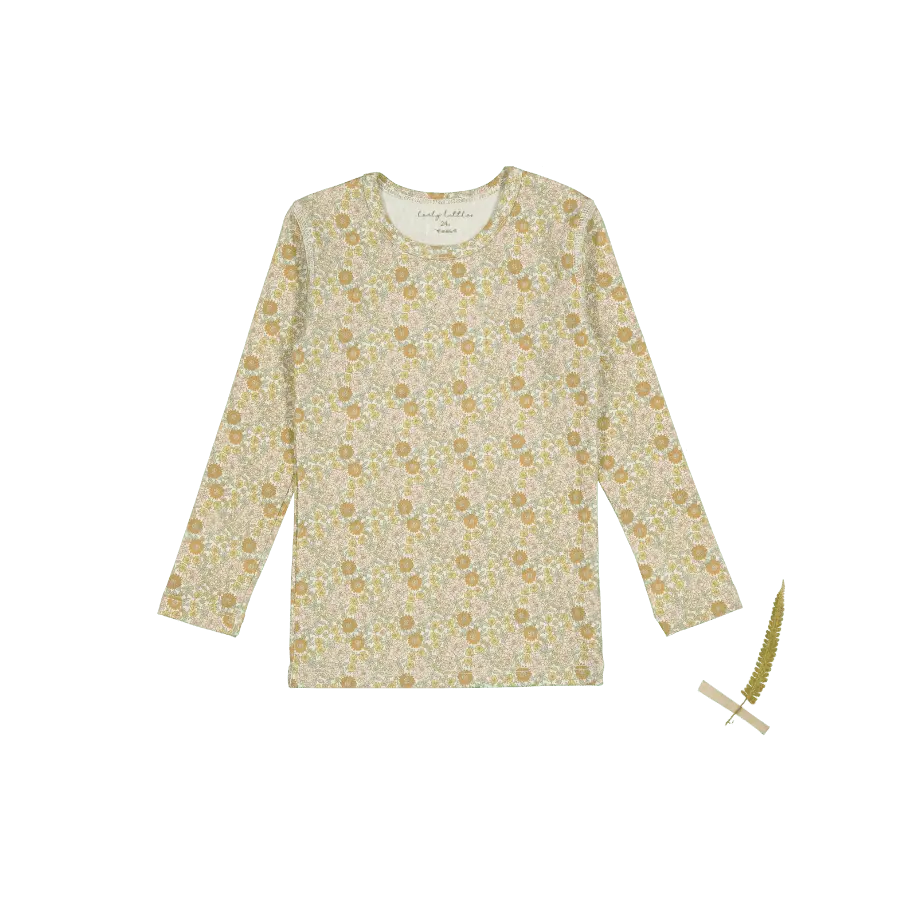 The Printed Long Sleeve Tee - Meadow - Sleeve, Textile, Long-sleeved T-shirt, Pattern, Motif | Everetts Place