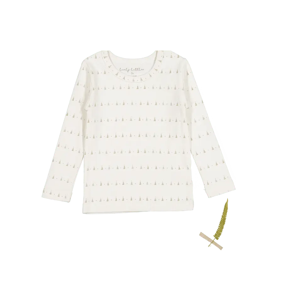 The Printed Long Sleeve Tee - Mini Sailboat - Sleeve, White, Long-sleeved T-shirt, Active Shirt, Sweater | Everetts Place