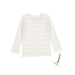 The Printed Long Sleeve Tee - Mini Tulip - Sleeve, White, Long-sleeved T-shirt, Active Shirt, Sweater | Everetts Place