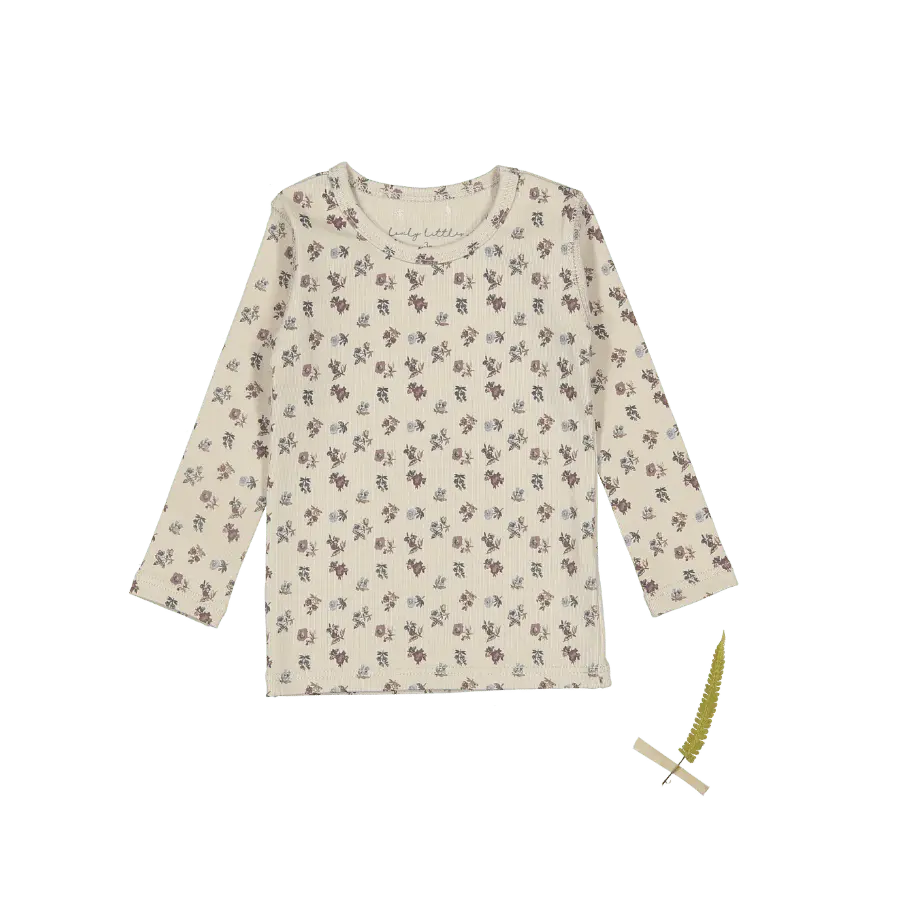 The Printed Long Sleeve Tee - Olivia - Long-sleeved T-shirt, Sweater, Pattern, Top | Everetts Place
