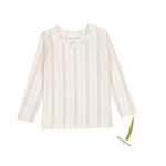 The Printed Long Sleeve Tee - Rose Stripe - Sleeve, Long-sleeved T-shirt, Sweater, Top | Everetts Place