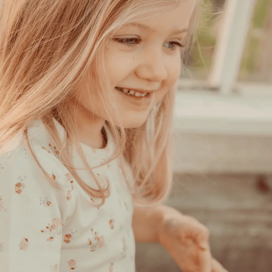 Lovely Littles The Printed Long Sleeve Tee - Seashell - 