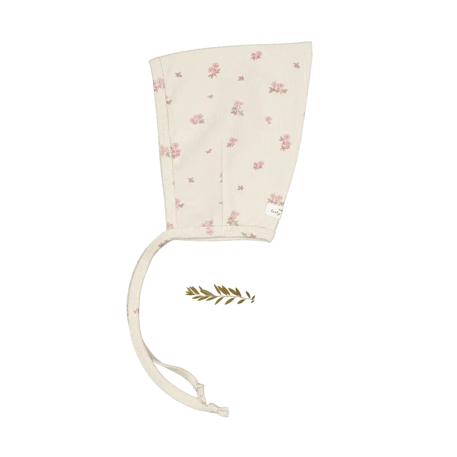 The Printed Pixie Bonnet - Azelea - Pink, Strap | Everetts Place