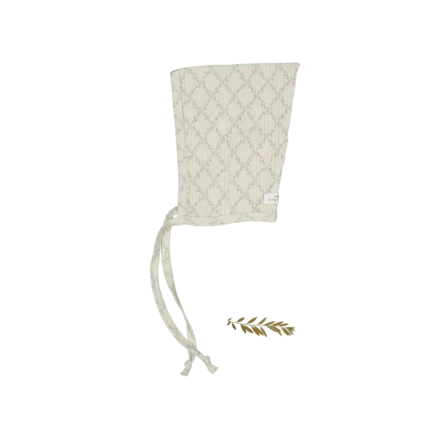 Lovely Littles The Printed Pixie Bonnet - Lattice Pink - 