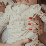 Lovely Littles The Printed Pixie Bonnet - Mini Stitch Red - 