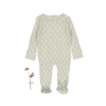 Lovely Littles The Printed Romper - Lattice Blue - 
